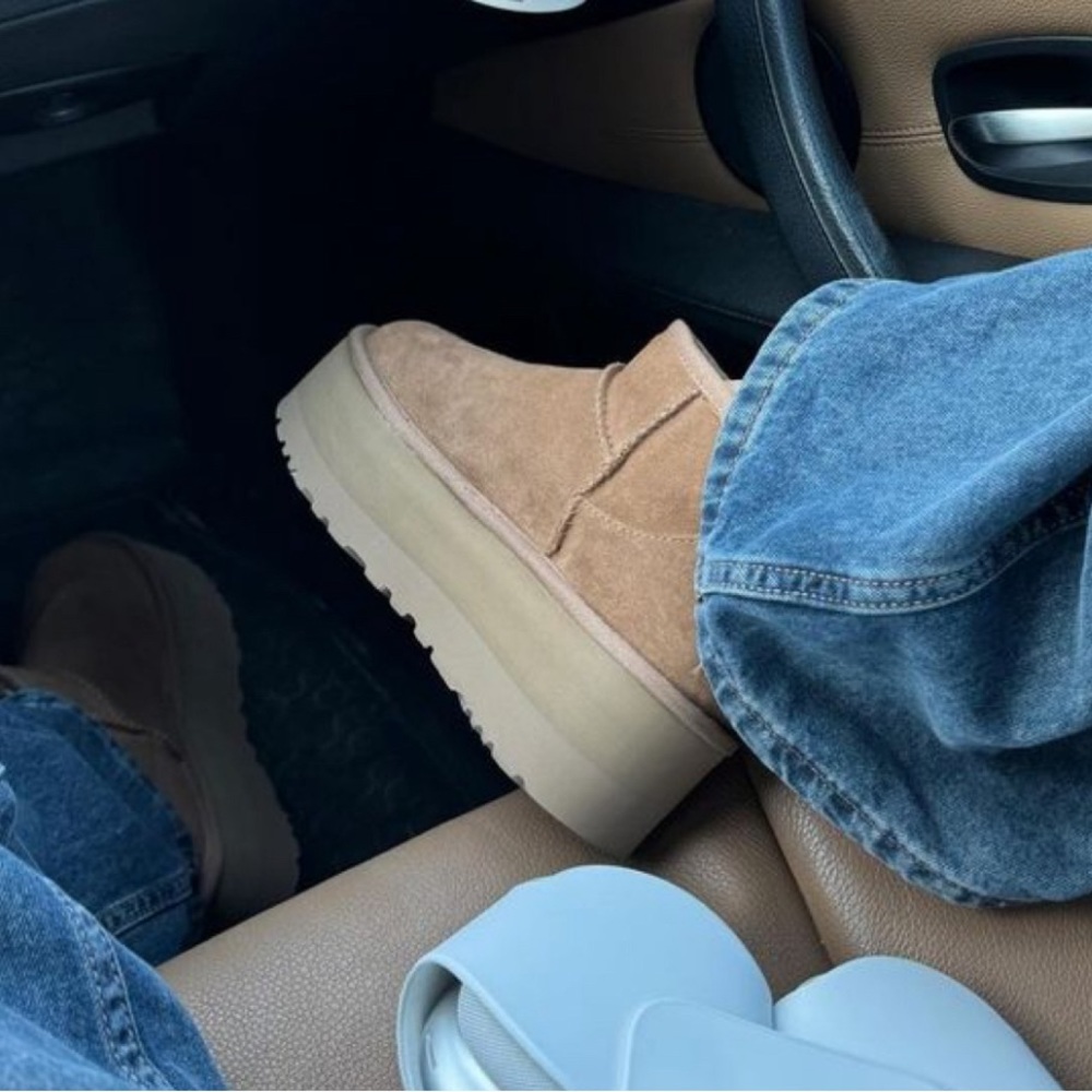 🤎BNIB CLASSIC ULTRA MINI PLATFORM BOOT CHESTNUT🤎- women’s size 6 - Picture 8 of 8